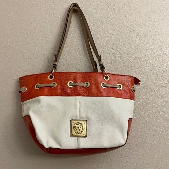 🎁Anne Klein Orange and White Tote 👜 - Picture 3 of 10